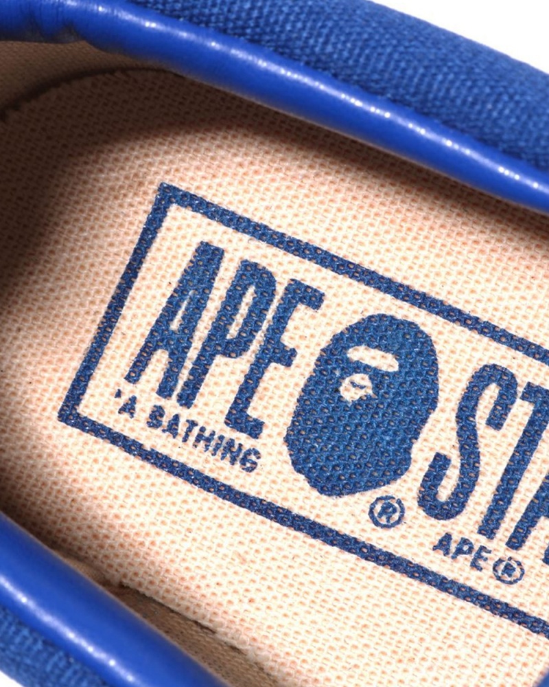 Chaussure Bape ABC Ape Head Patch Slip Ons Bleu Enfant | YME-74456030